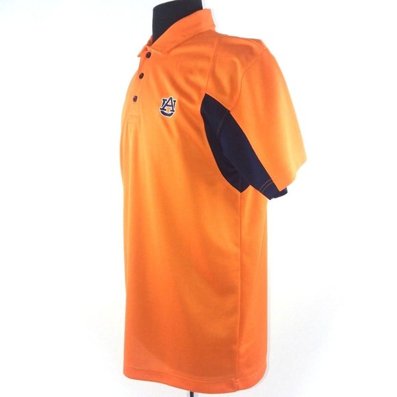 AUBURN Tigers Mesh Polo Shirt SM MED Orange Blue Logo - Picture 11 of 12